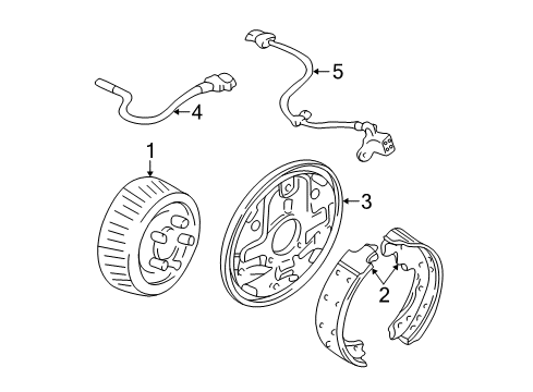 1998 Chevrolet Astro Rear Brakes Hose Asm-Rear Brake Diagram for 22113484