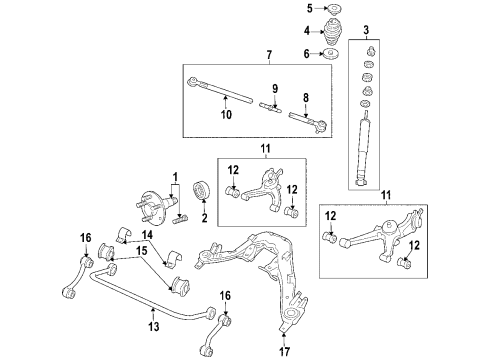 2005 Pontiac GTO Rear Suspension, Stabilizer Bar, Suspension Components Bushing-Rear Stabilizer Shaft Diagram for 92038560