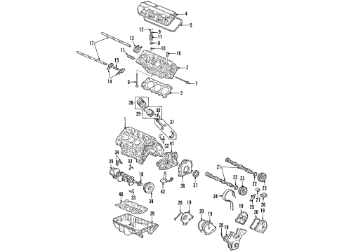 2012 Honda Accord Engine Parts, Mounts, Cylinder Head & Valves, Camshaft & Timing, Variable Valve Timing, Oil Pan, Oil Pump, Balance Shafts, Crankshaft & Bearings, Pistons, Rings & Bearings Camshaft, Rear Diagram for 14200-R72-A00