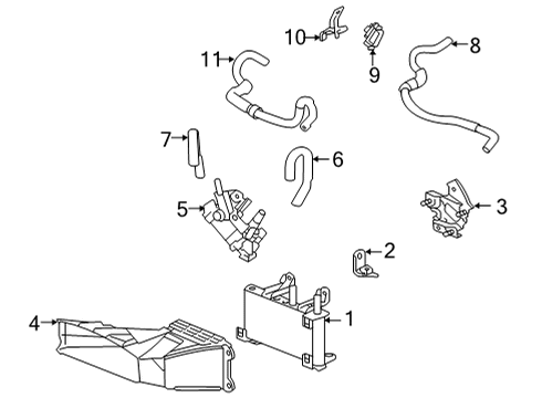 2021 Toyota Highlander Trans Oil Cooler Oil Hose Diagram for 32943-0E200