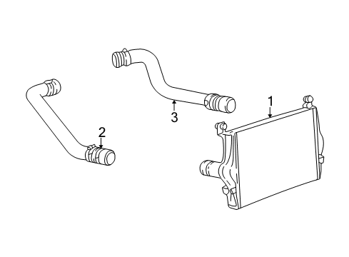 2003 Ford F-350 Super Duty Intercooler Duct Assembly Diagram for 1C3Z-6K769-AA