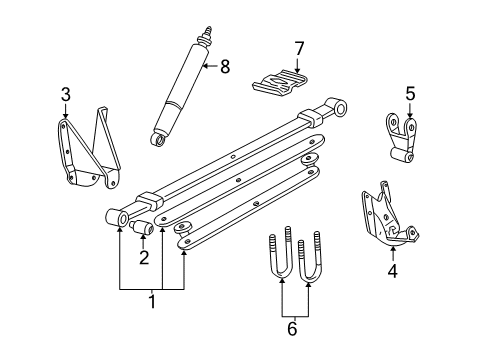 2000 Ford F-150 Rear Suspension Spring Bushing Diagram for F65Z-5781-AA