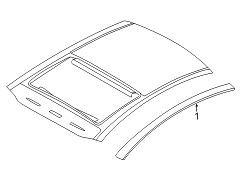 2017 Kia Optima Exterior Trim - Roof Side Molding-PANORAMAROOF Diagram for 81675D4000