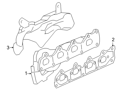 2010 Chevrolet Cobalt Exhaust Manifold Exhaust Manifold Diagram for 12607724