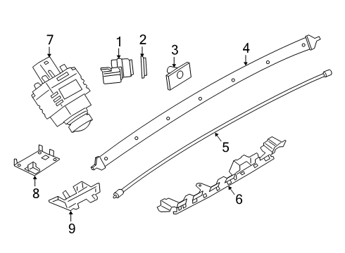 2019 BMW X2 Parking Aid Glaciersilber Ultrasonic Transducer Diagram for 66209283755