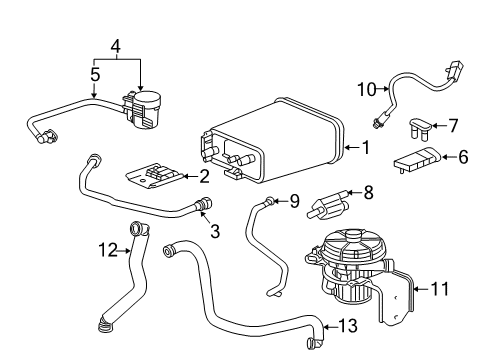 2008 GMC Canyon Powertrain Control Crankshaft Sensor Diagram for 12592515