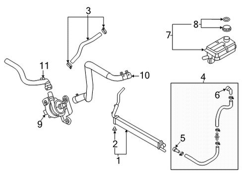 2022 Kia Sorento Inverter Cooling Components Bolt Diagram for 11302-08306-K