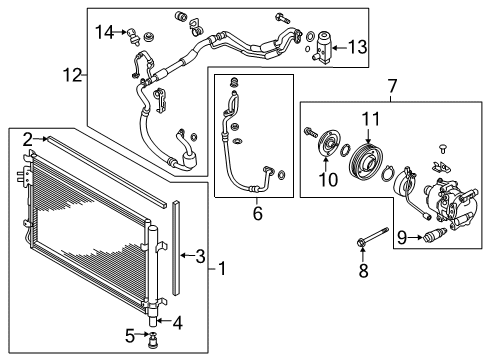 2021 Hyundai Venue Switches & Sensors Condenser Assembly-Cooler Diagram for 97606-K2000