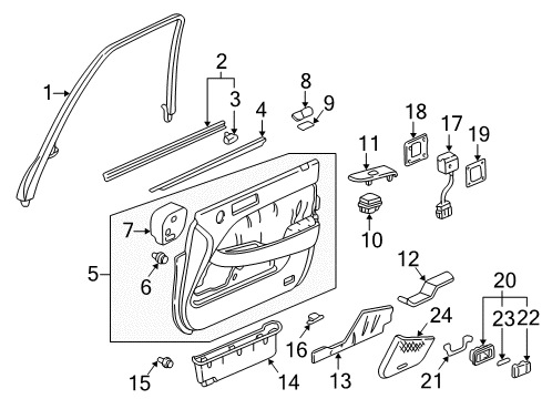 1997 Acura RL Power Seats Switch Assembly, Driver Side Power Seat (Mild Beige) Diagram for 35955-SZ3-A01ZC