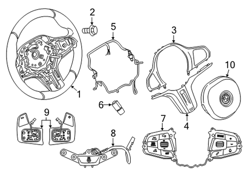 2021 BMW M4 Steering Column & Wheel, Steering Gear & Linkage CONNECTING LINE, STEERING WH Diagram for 32308746684