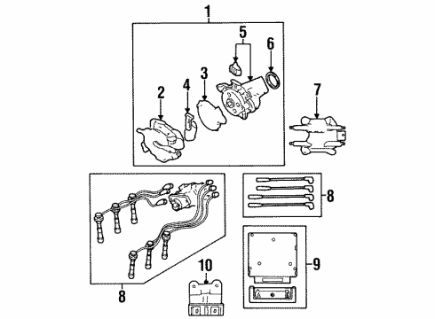 2000 Chrysler Sebring Ignition System Engine Controller Module Diagram for R4606569AA