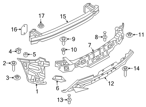 2021 BMW 840i xDrive Bumper & Components - Rear ABSORBER FUNNEL, LEFT Diagram for 51128094415
