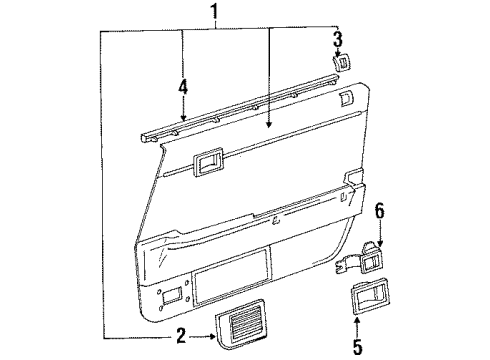 1985 Toyota Cressida Interior Trim Weatherstrip Diagram for 68170-22071