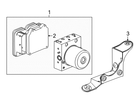 2019 Chevrolet Spark ABS Components Mount Bracket Diagram for 95390838