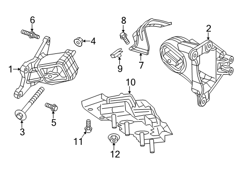 2015 Jeep Wrangler Engine & Trans Mounting Bolt-HEXAGON FLANGE Head Diagram for 6104217AA
