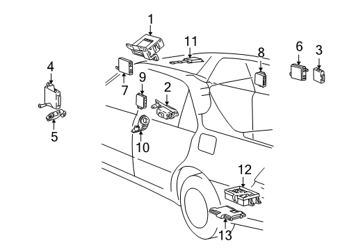 2001 Lexus LS430 Electrical Components Block Assy, Luggage Room Junction Diagram for 82670-50073