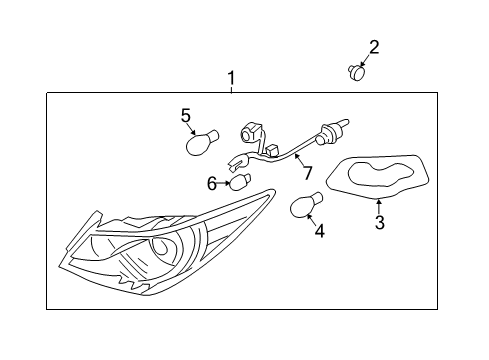 2011 Hyundai Sonata Bulbs Lamp Assembly-Rear Combination Outside, LH Diagram for 92401-3Q000