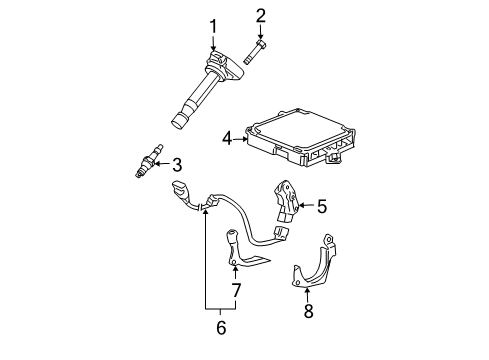 2003 Honda Accord Ignition System Ecu Diagram for 37820-RCA-315