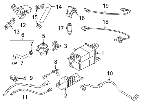 2020 Kia Rio Emission Components Sensor Assembly-Map Diagram for 39300-2M325