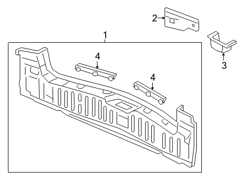 2019 Acura RDX Rear Body Panel Set, Rear Diagram for 66100-TJB-316ZZ