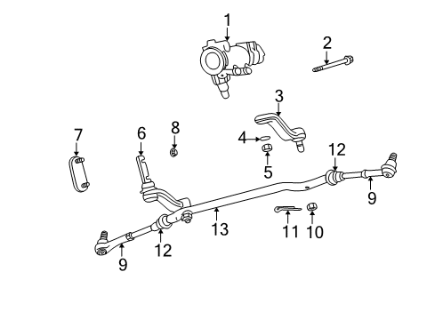 1998 Dodge Durango P/S Pump & Hoses, Steering Gear & Linkage Link Diagram for 52039276