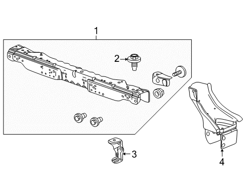 2016 Chevrolet Cruze Radiator Support Upper Tie Bar Diagram for 95947422