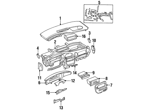 2000 Dodge Caravan A/C & Heater Control Units -A/C And Heater With Zone Diagram for 4677917AB