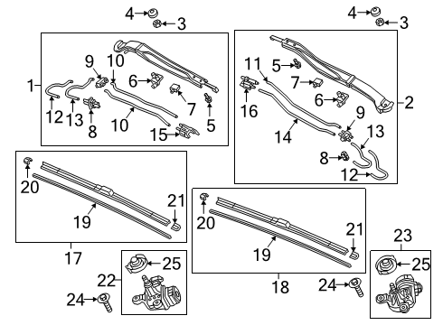 2020 Honda Clarity Wipers Tube (200) Diagram for 76894-TRT-A01