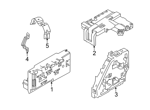 2015 BMW 740Li Electrical Components Bracket Current Distributor Diagram for 61149151324