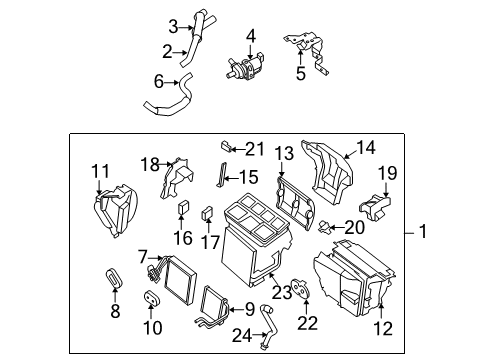 2007 Nissan Altima Air Conditioner Pump Assy-Heater Diagram for 92516-JA800