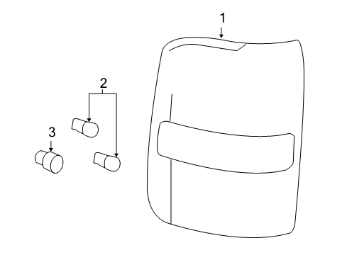 2007 Ford F-150 Combination Lamps Tail Lamp Assembly Diagram for 6L3Z-13405-AA