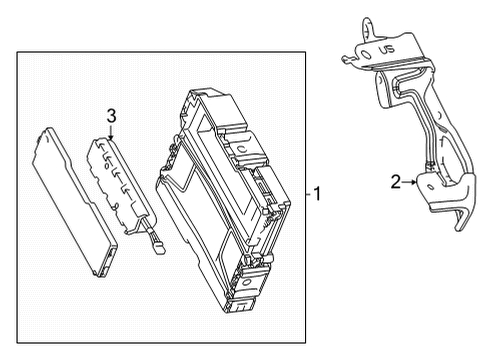 2019 Toyota Mirai Communication System Components Transceiver Mount Bracket Diagram for 86719-62090