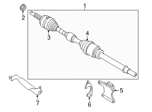 2018 Nissan Sentra Drive Axles - Front Dust Boot Kit-Repair, Inner Diagram for C9741-3ZN0B