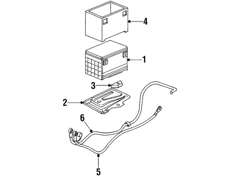 1997 Buick LeSabre Battery Cable Asm, Battery Booster Positive(58"Long) Diagram for 12157414