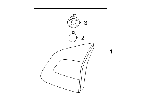 2013 Ford Fiesta Bulbs Back Up Lamp Assembly Diagram for BE8Z-15501-A