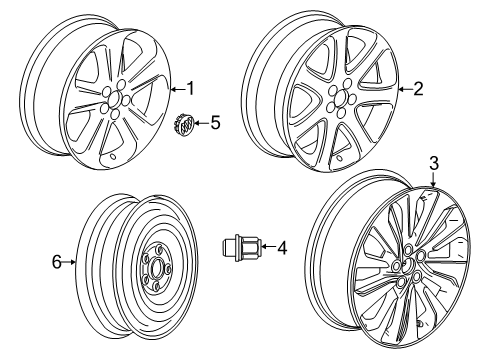 2016 Buick Encore Wheels Wheel, Alloy Diagram for 95144162
