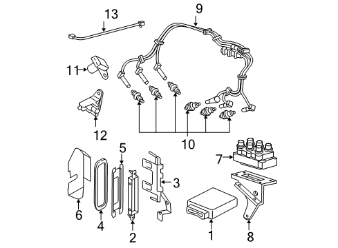 2006 Ford Explorer Ignition System Spark Plug Diagram for AGSF-24N