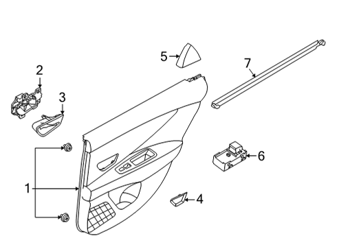 2021 Hyundai Elantra Rear Door W/STRIP-RR Dr Belt I/S LH Diagram for 83230-AA000