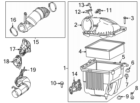 2017 Ram 2500 Air Intake Screw-Tapping HEXAGON Head Diagram for 6102417AA