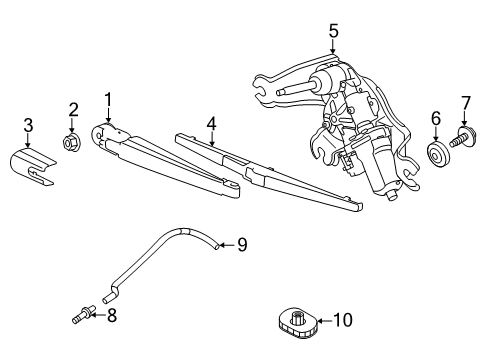 2021 Kia Soul Wipers Rear Washer Nozzle Assembly Diagram for 98931K0000