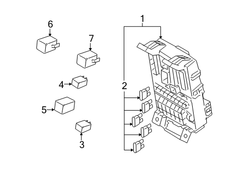2011 Kia Rio5 Electrical Components Relay-Joint Diagram for 9196125000