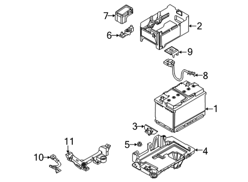 2021 Kia Sorento Battery - Chassis Electrical Sensor Assy-Battery Diagram for 37180P4000