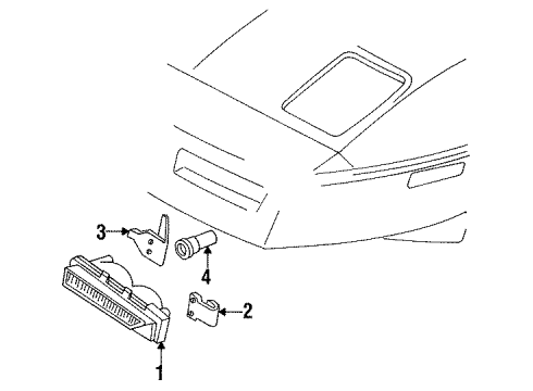 1984 Chevrolet Corvette Fog & Signal Lamps Lamp-Parking Diagram for 16500702