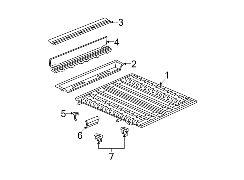 2012 Chevrolet Avalanche Interior Trim - Rear Body Front Trim Diagram for 15922775