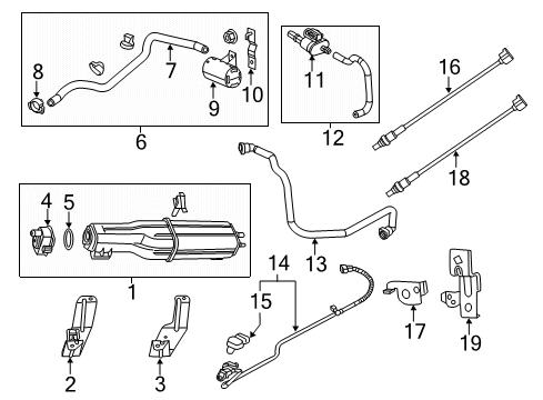 2016 Ram ProMaster 3500 Emission Components Clip Diagram for 68162799AA