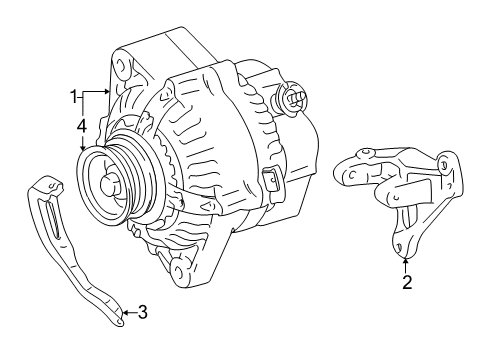 1998 Toyota Camry Alternator Alternator Adjust Bracket Diagram for 12514-03030