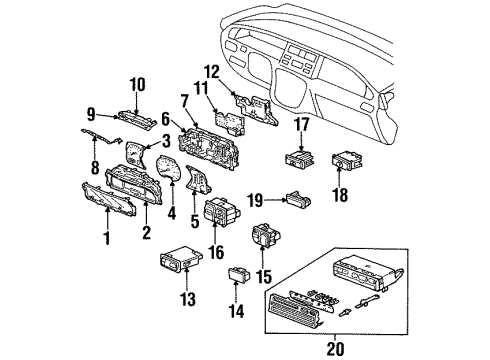 1998 Honda Odyssey Switches Switch Assembly, Wiper Diagram for 35256-SX0-A11