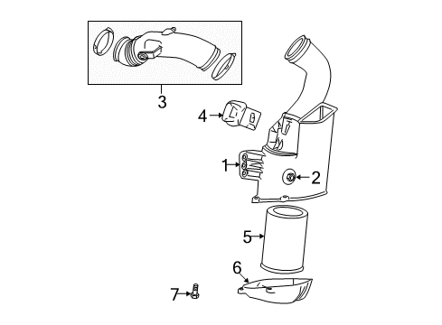 2006 Chevrolet Cobalt Filters Cover, Air Cleaner Housing Diagram for 19259839