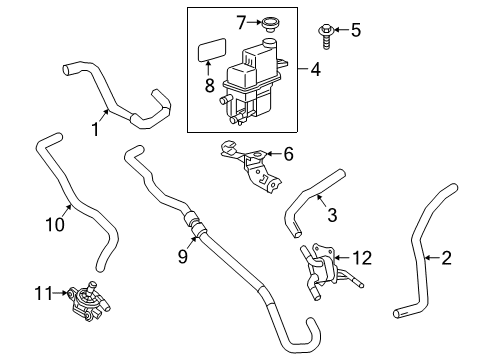 2022 Lexus ES250 Inverter Cooling Components Hose, Inverter COOLI Diagram for G9228-33030