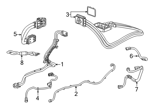 2015 Chevrolet Spark EV Electrical Components Battery Cable Diagram for 24268759